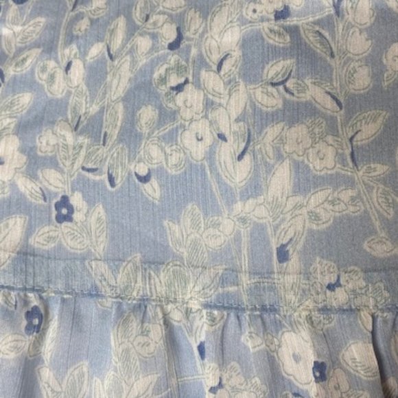 Ralph Lauren Floral Georgette Peasant Skirt, English Blue, Size 2 - Picture 6 of 7